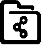 Image de l'icône de partage de fichiers du menu QR de Luqaa.